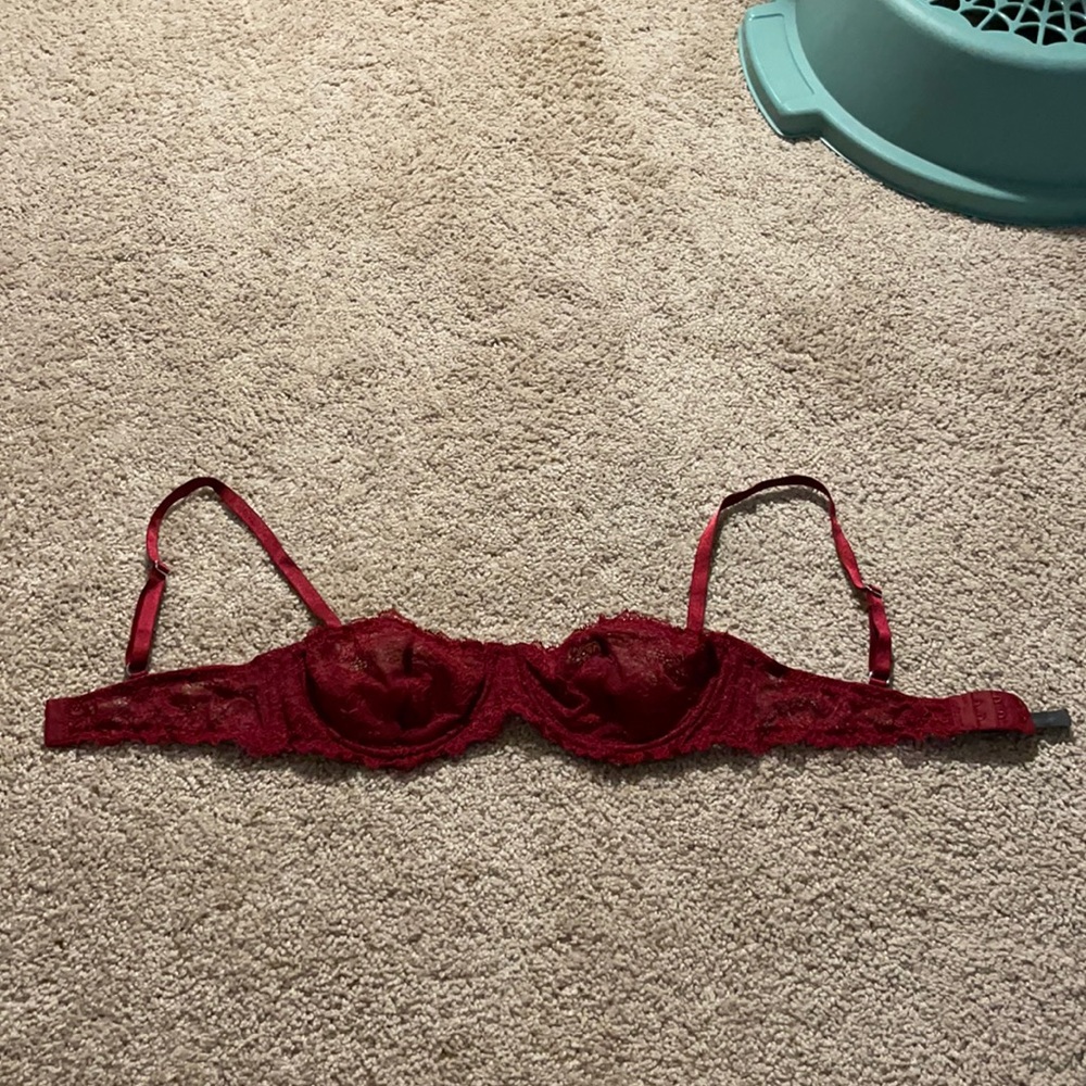 Maroon underwire bra